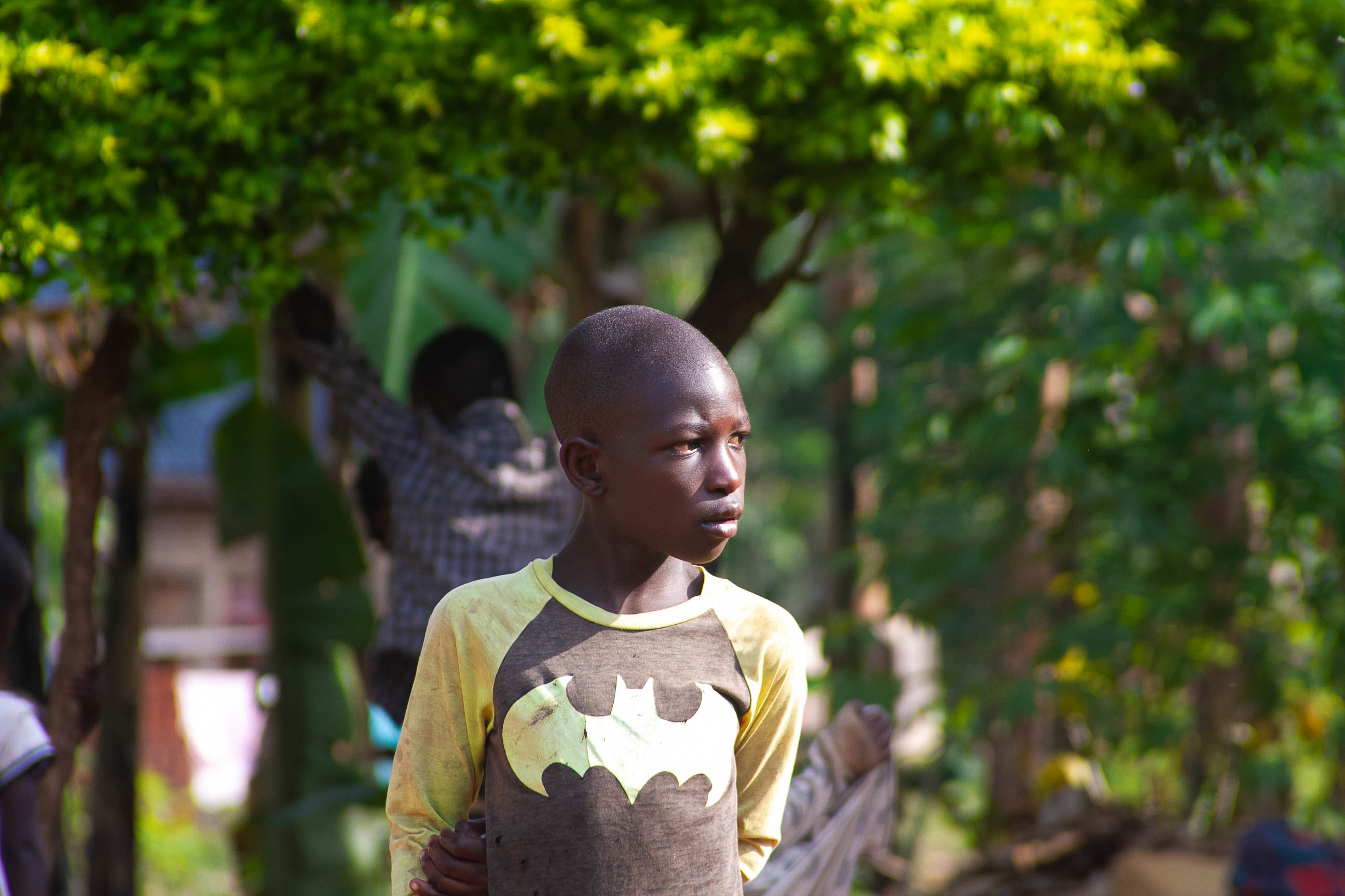 Child playing during a community program